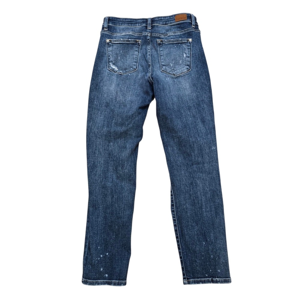 Judy Blue‎ Distressed Boyfriend Jeans Size 7/28 Medium Wash Ripped Denim - Picture 7 of 7